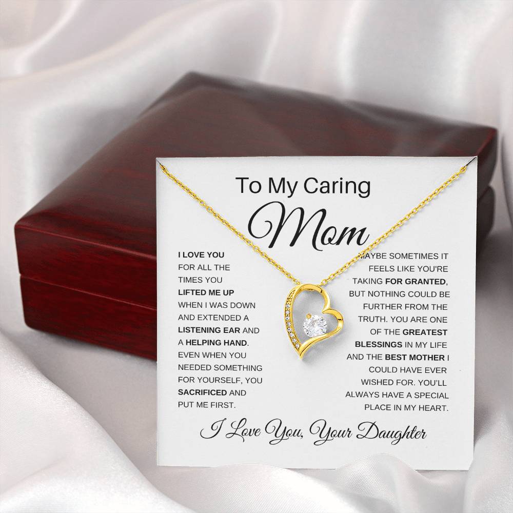 To My Mom - No Way I Can Repay You For All You've Done - Love From Daughter to Mother Forever Love Necklace