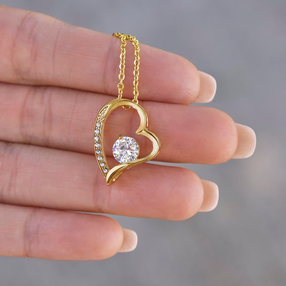 To My Beautiful Granddaughter - Love U To The Moon & Back - Forever Love Necklace