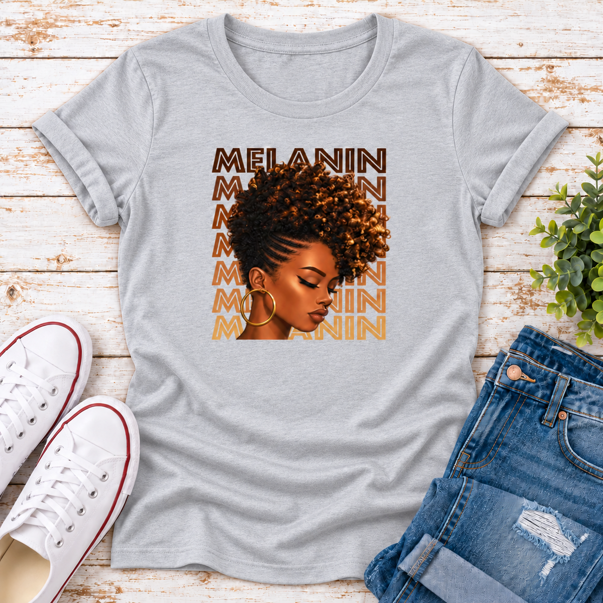 Melanin Portrait Ladies Tee