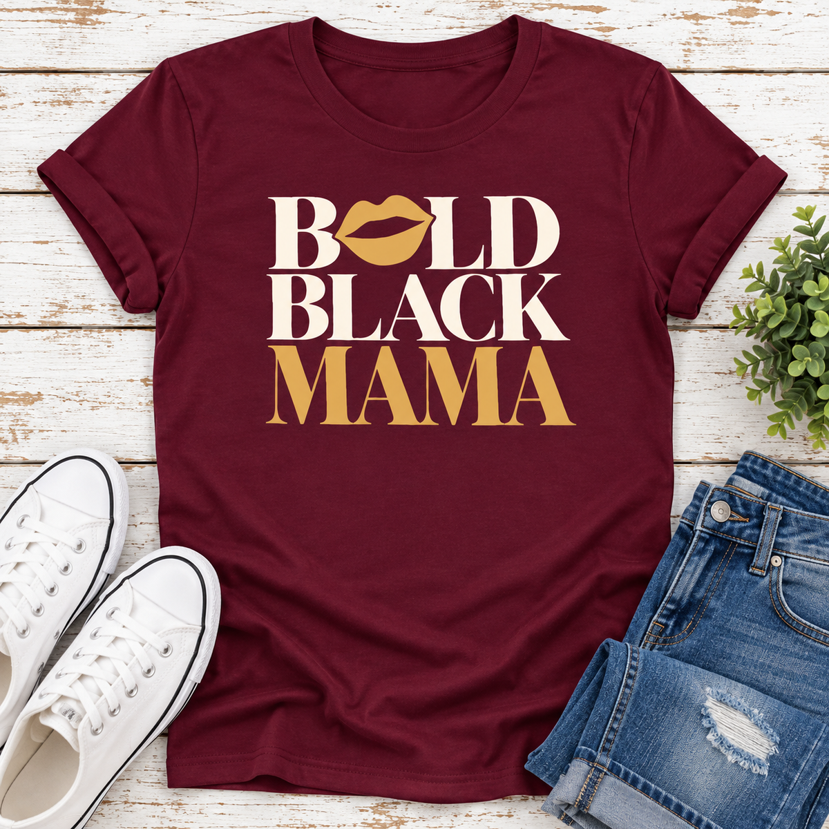 Bold Black Mama Ladies Fit T-Shirt