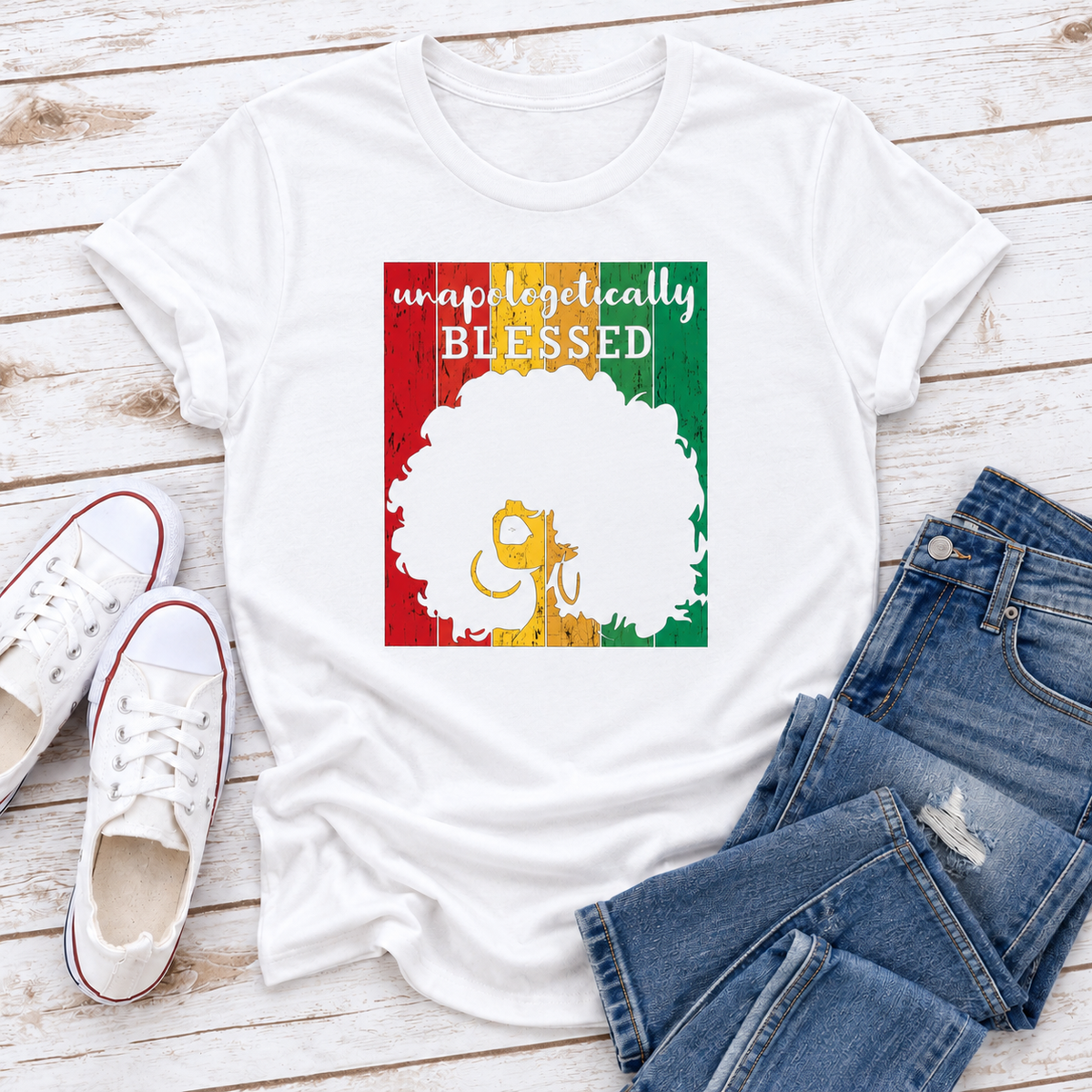 Unapologetically Blessed Ladies Fit T-Shirt
