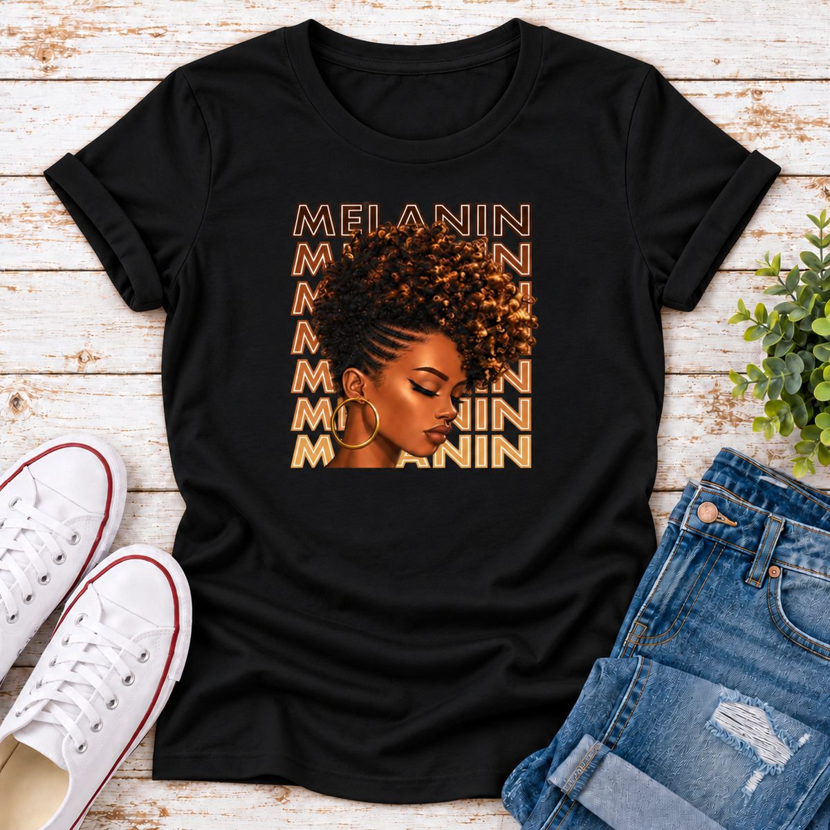 Melanin Portrait Ladies Tee