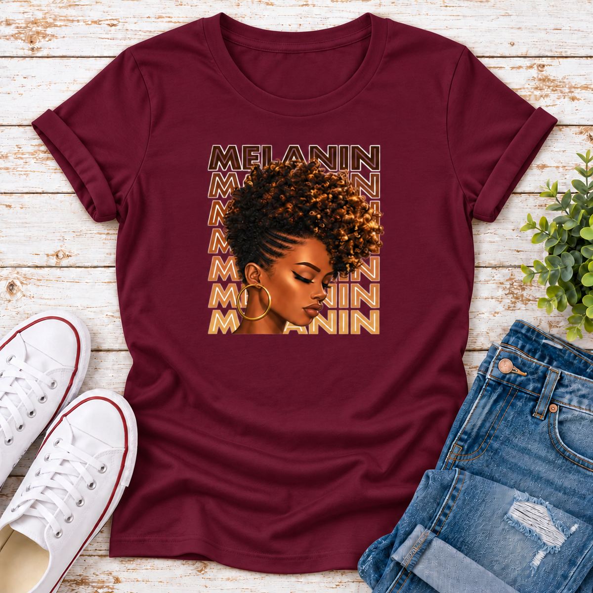 Melanin Portrait Ladies Tee