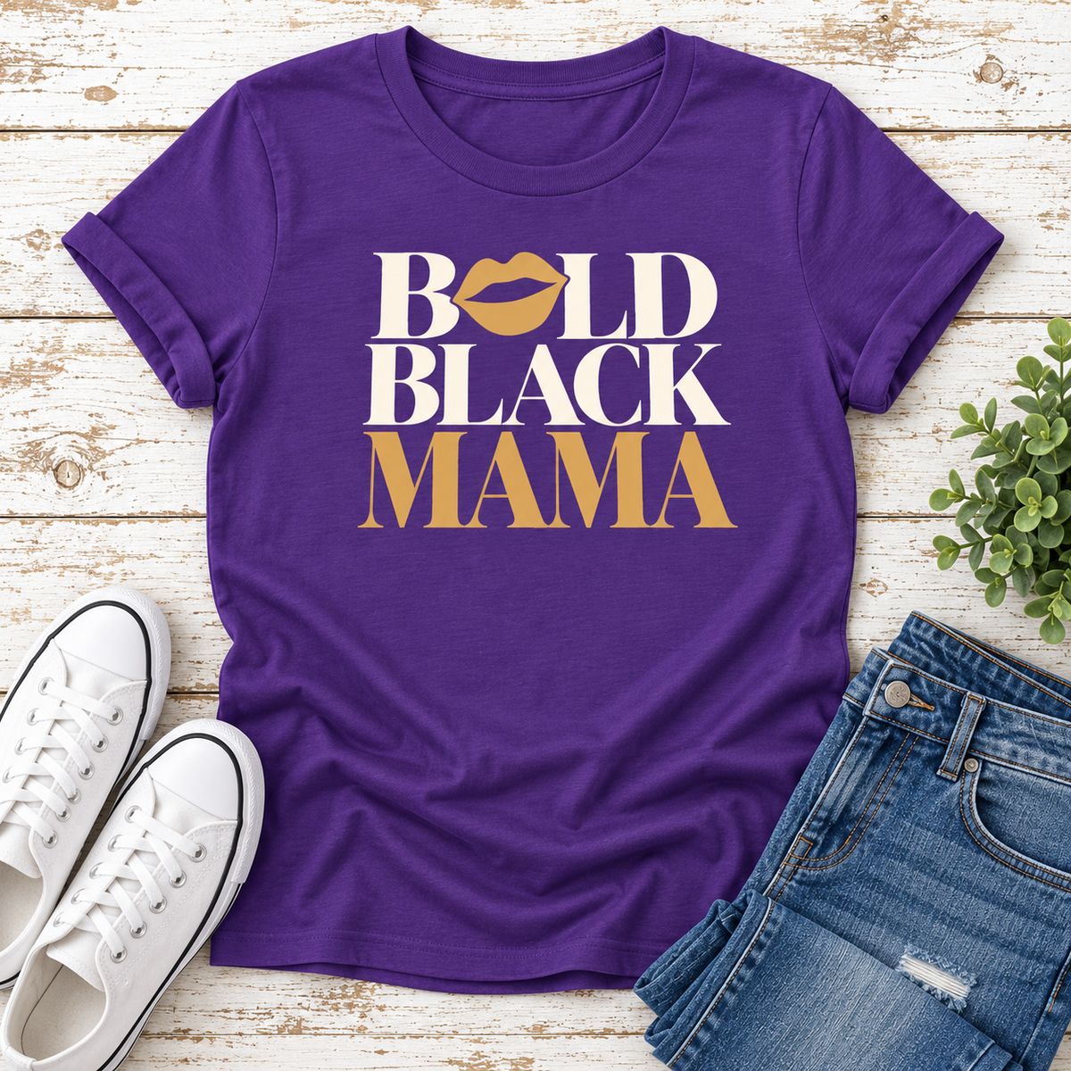 Bold Black Mama Ladies Fit T-Shirt