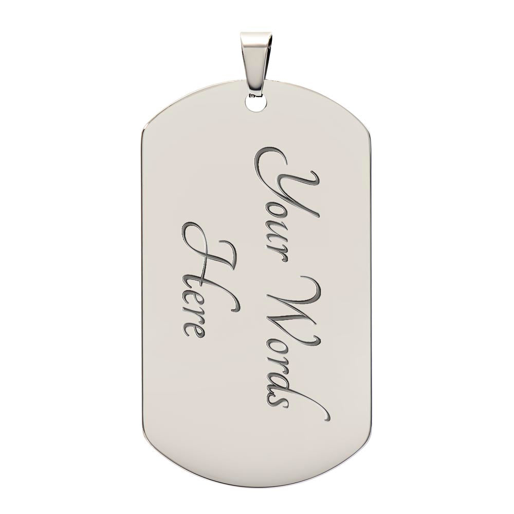 To My Son - Never Forget That I Love You - Dog Tag Necklace, Gift for Son from Mom, Sentimental Gift for Son