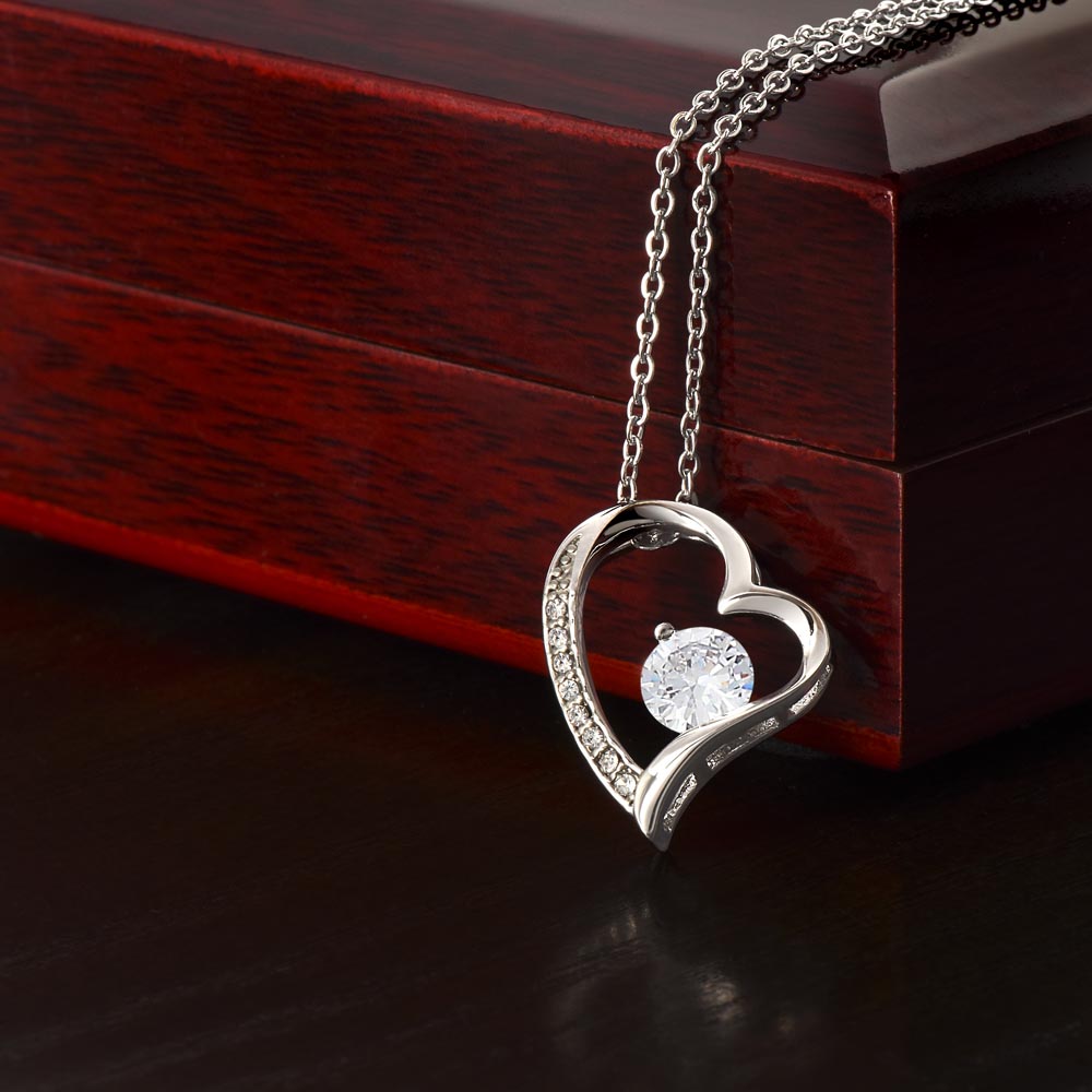 To My Beautiful Granddaughter - Love U To The Moon & Back - Forever Love Necklace