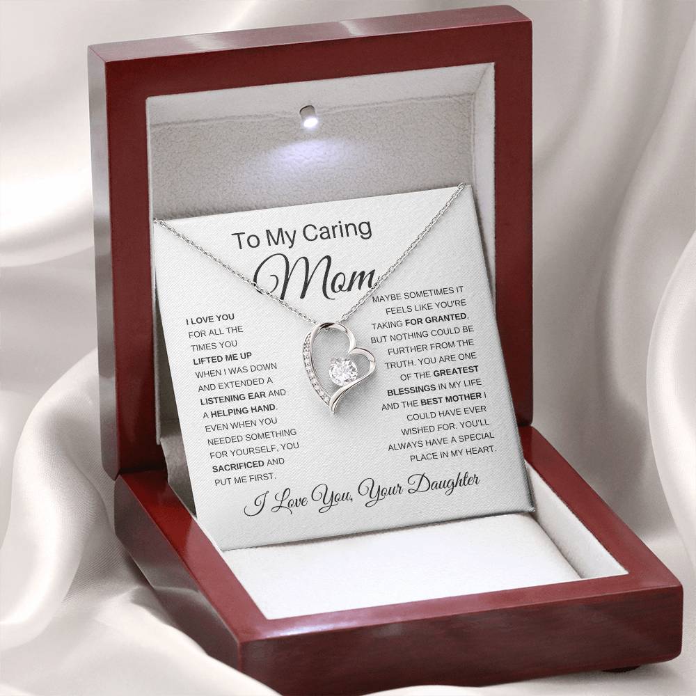 To My Mom - No Way I Can Repay You For All You've Done - Love From Daughter to Mother Forever Love Necklace