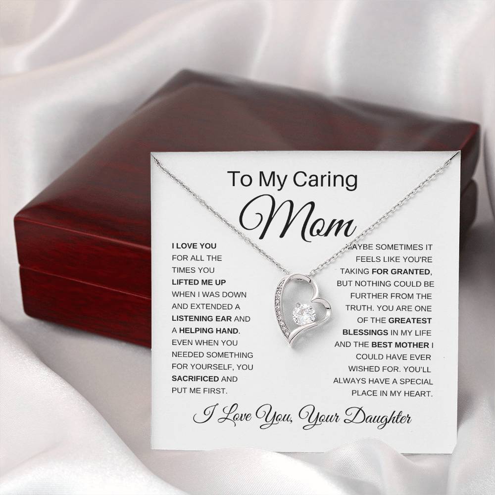 To My Mom - No Way I Can Repay You For All You've Done - Love From Daughter to Mother Forever Love Necklace