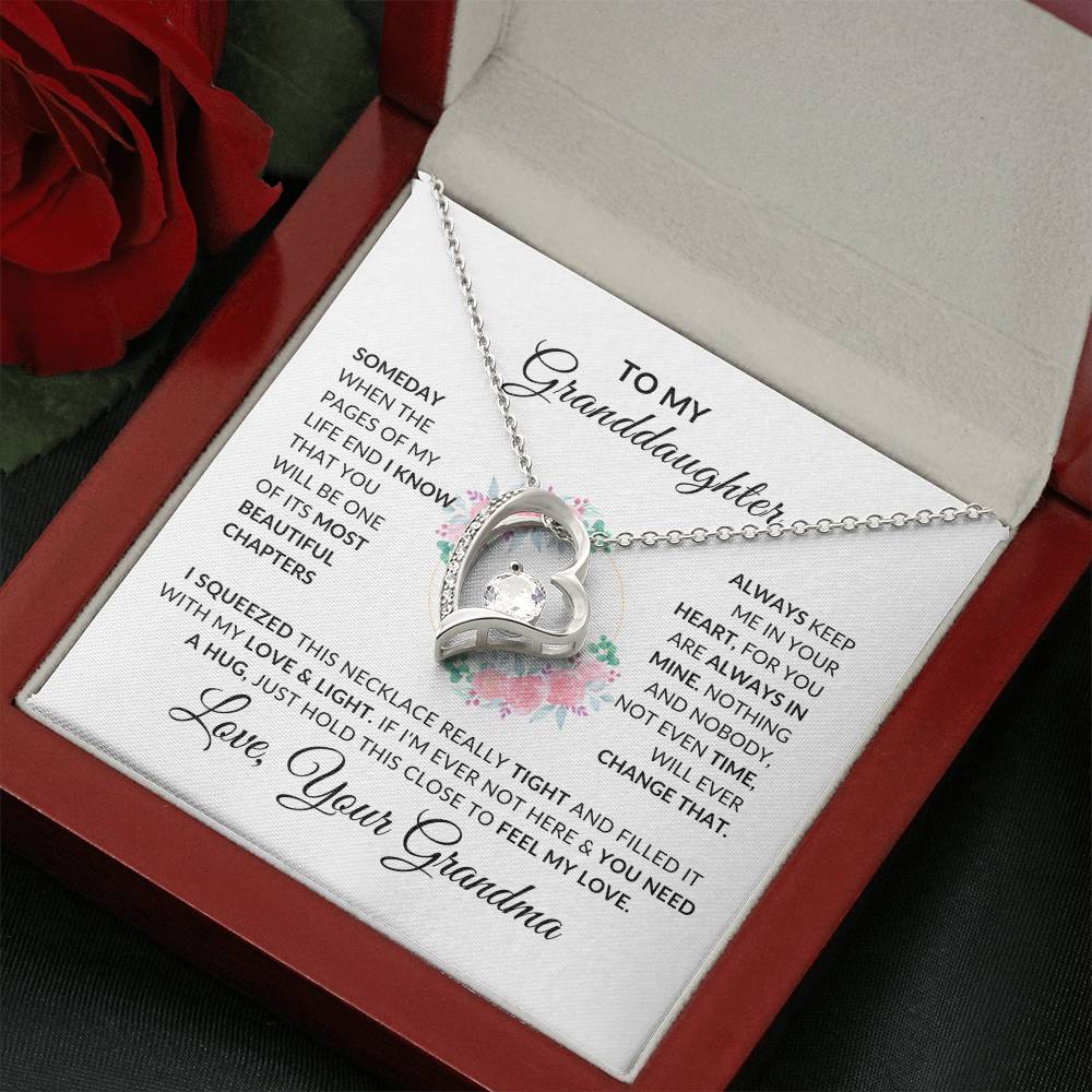 To My Granddaughter Necklace from Grandma - Special Gift for Granddaughter - Forever Love Necklace