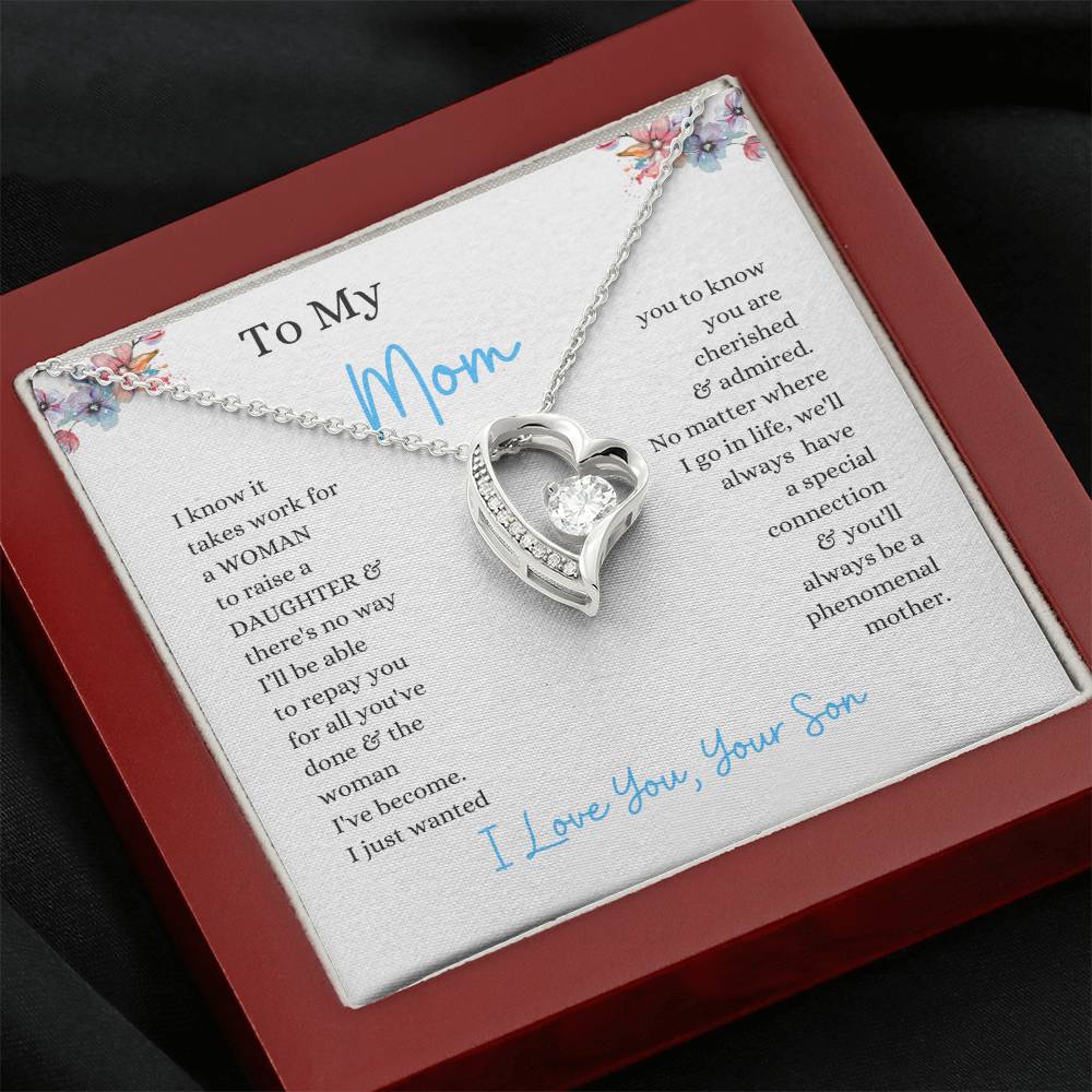 To My Mom From Son | - You'll Always Be A Phenomenal Mother - Forever Love Necklace