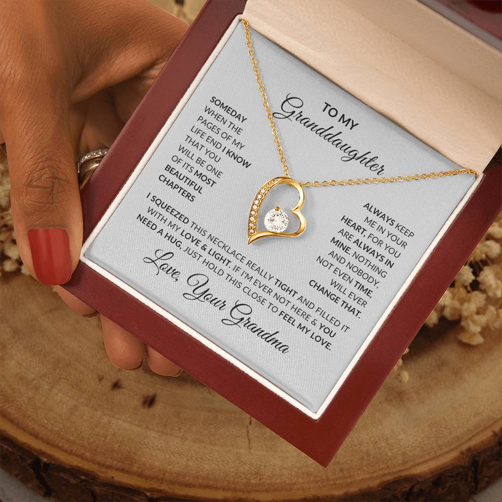 To My Granddaughter Necklace from Grandma - Special Gift for Granddaughter - Forever Love Necklace