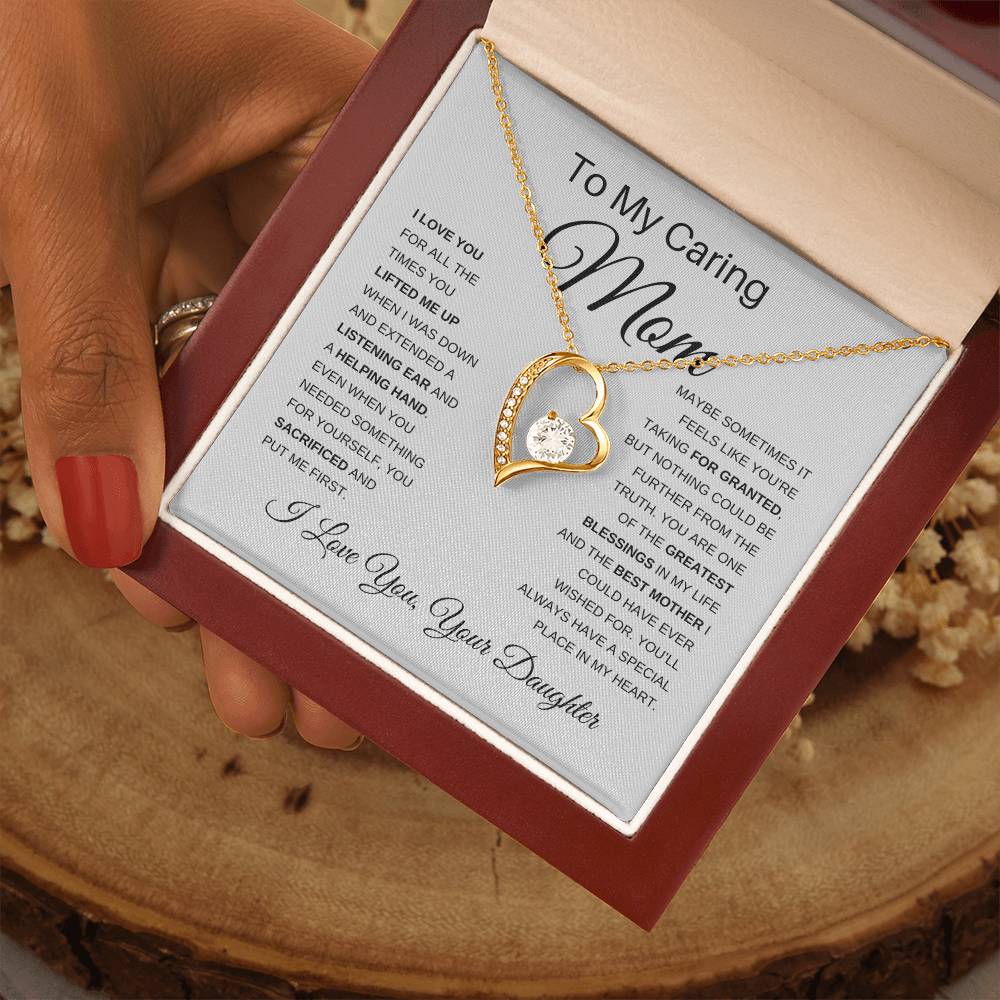 To My Mom - No Way I Can Repay You For All You've Done - Love From Daughter to Mother Forever Love Necklace