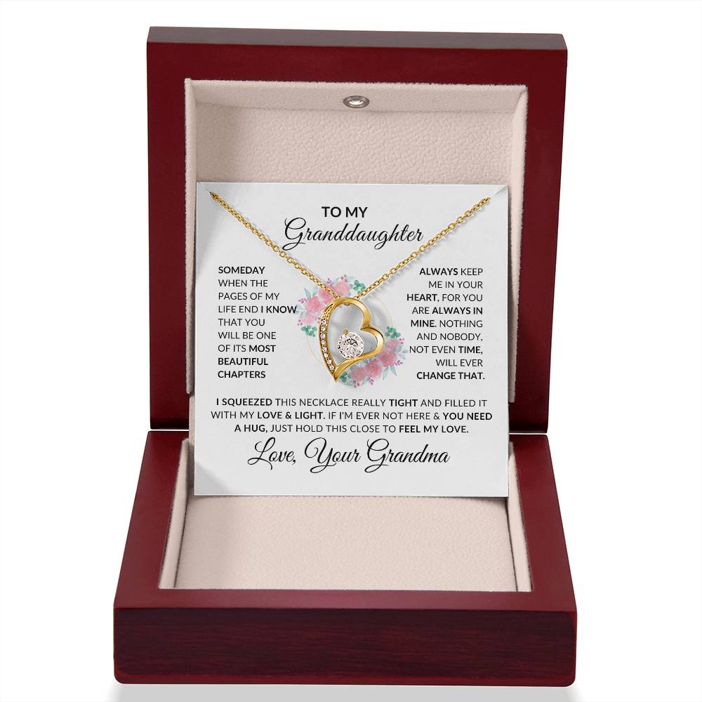 To My Granddaughter Necklace from Grandma - Special Gift for Granddaughter - Forever Love Necklace