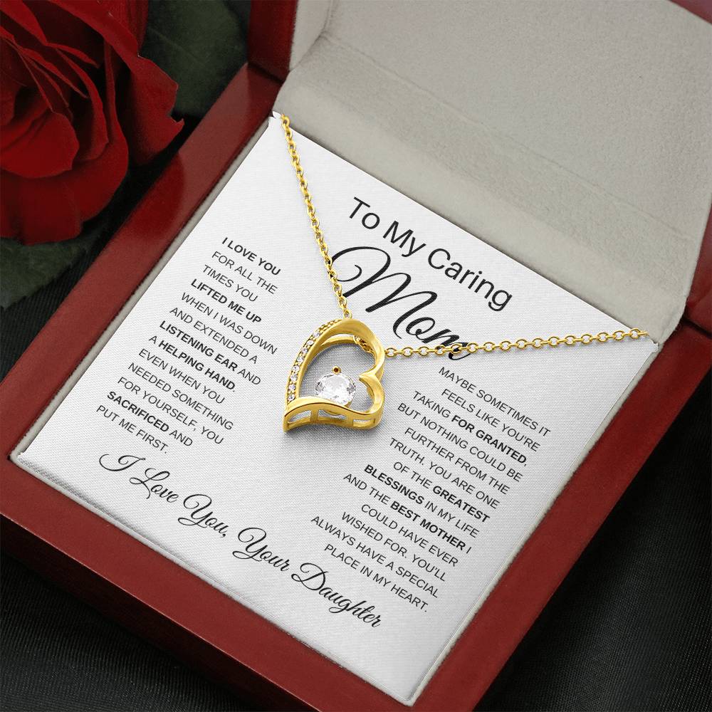 To My Mom - No Way I Can Repay You For All You've Done - Love From Daughter to Mother Forever Love Necklace