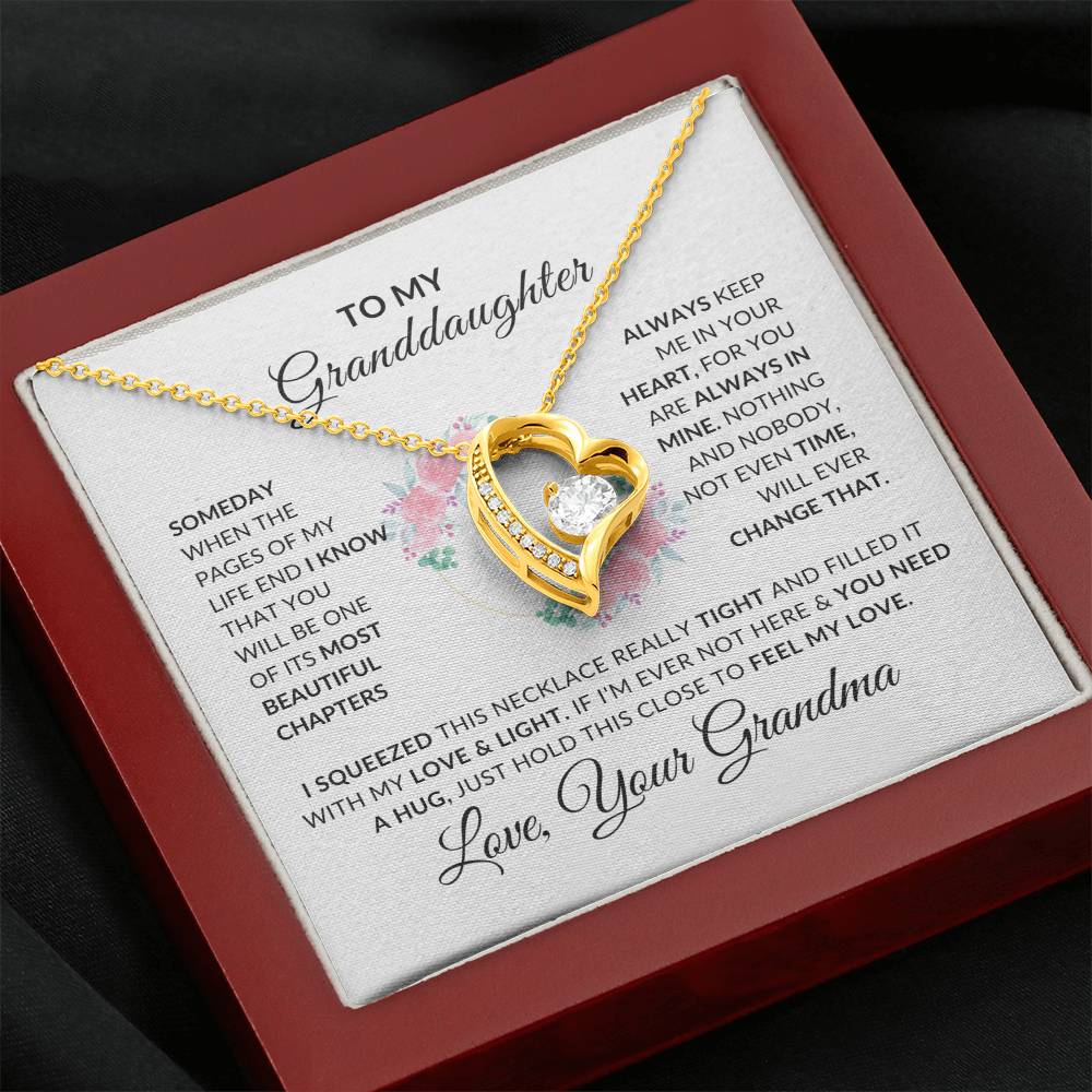 To My Granddaughter Necklace from Grandma - Special Gift for Granddaughter - Forever Love Necklace