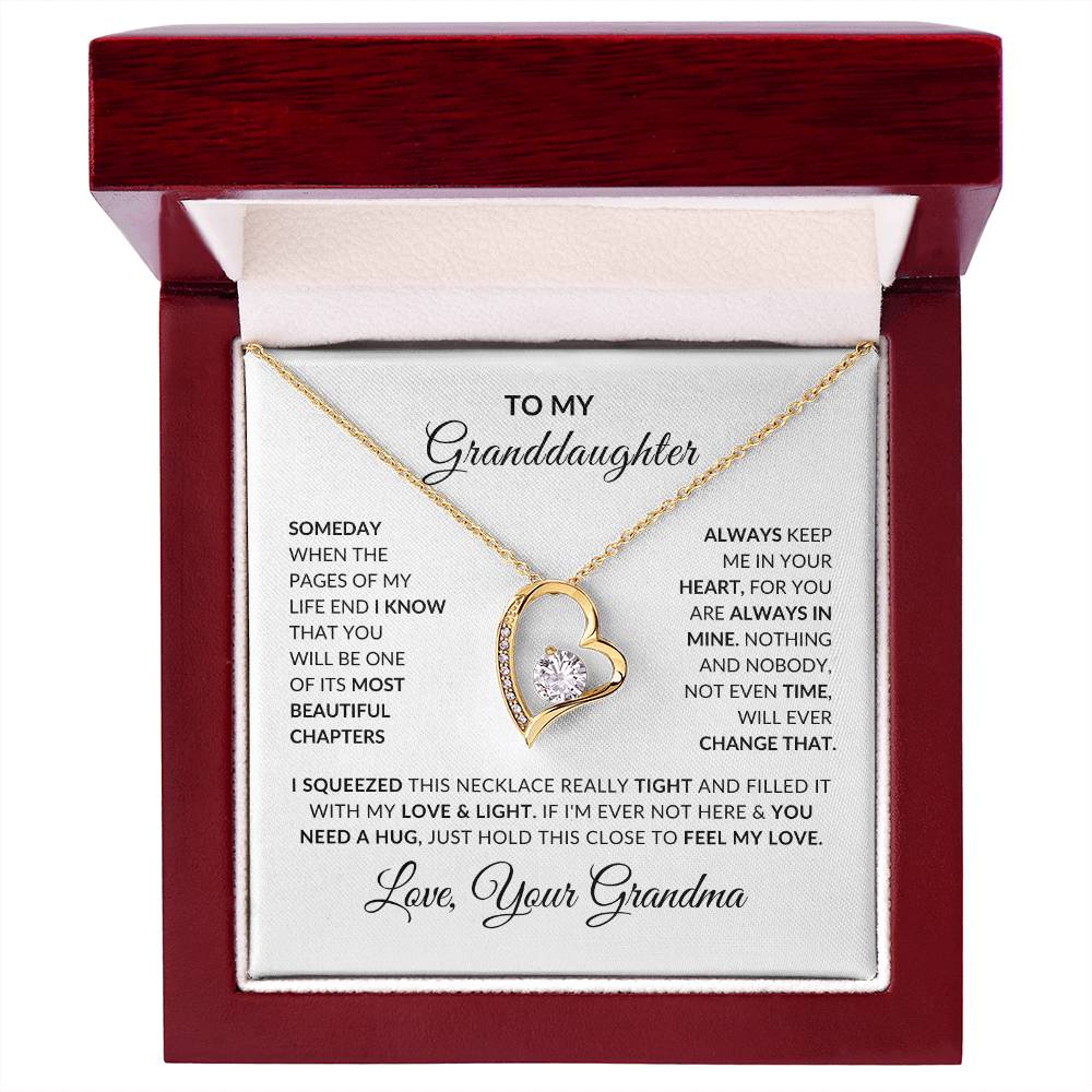 To My Granddaughter Necklace from Grandma - Special Gift for Granddaughter - Forever Love Necklace