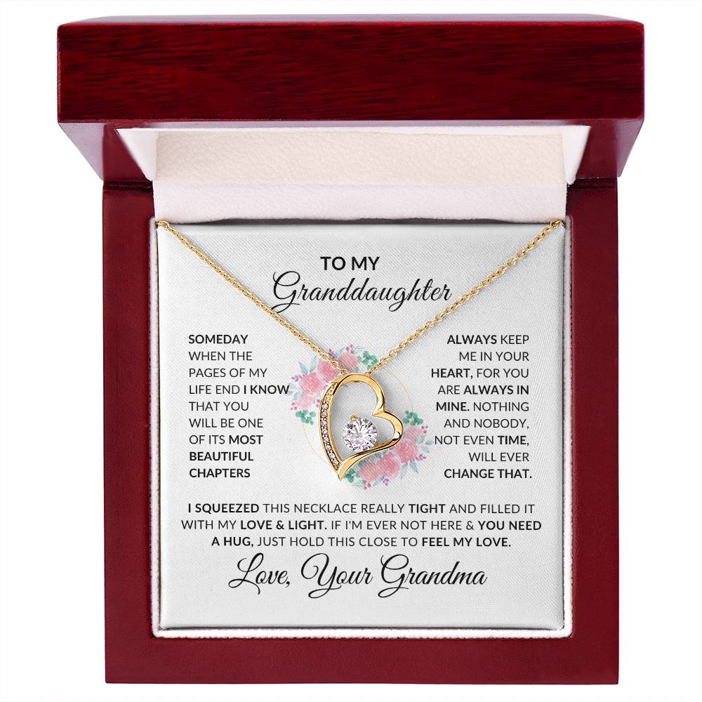 To My Granddaughter Necklace from Grandma - Special Gift for Granddaughter - Forever Love Necklace