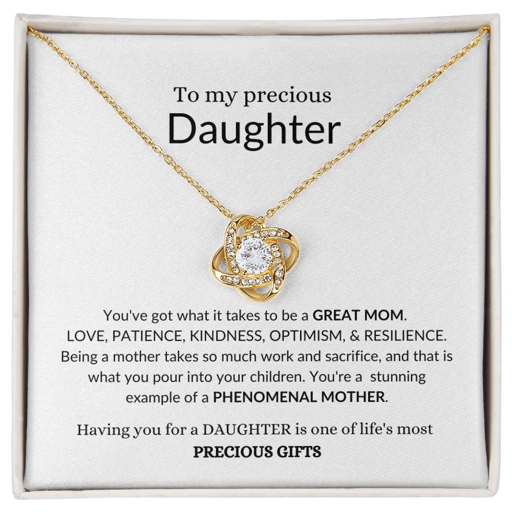 To My Beautiful Daughter | You've Got What It Takes To Be A Great Mom | Forever Love Necklace