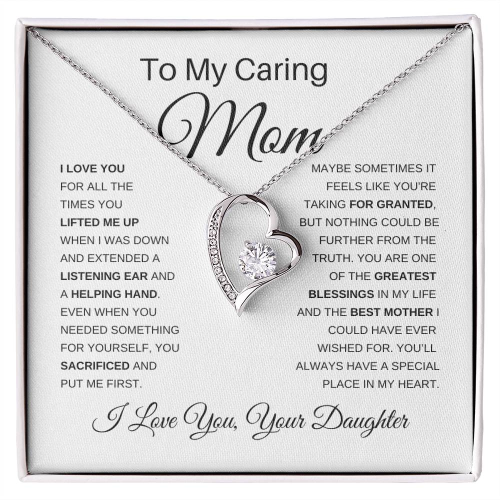 To My Mom - No Way I Can Repay You For All You've Done - Love From Daughter to Mother Forever Love Necklace