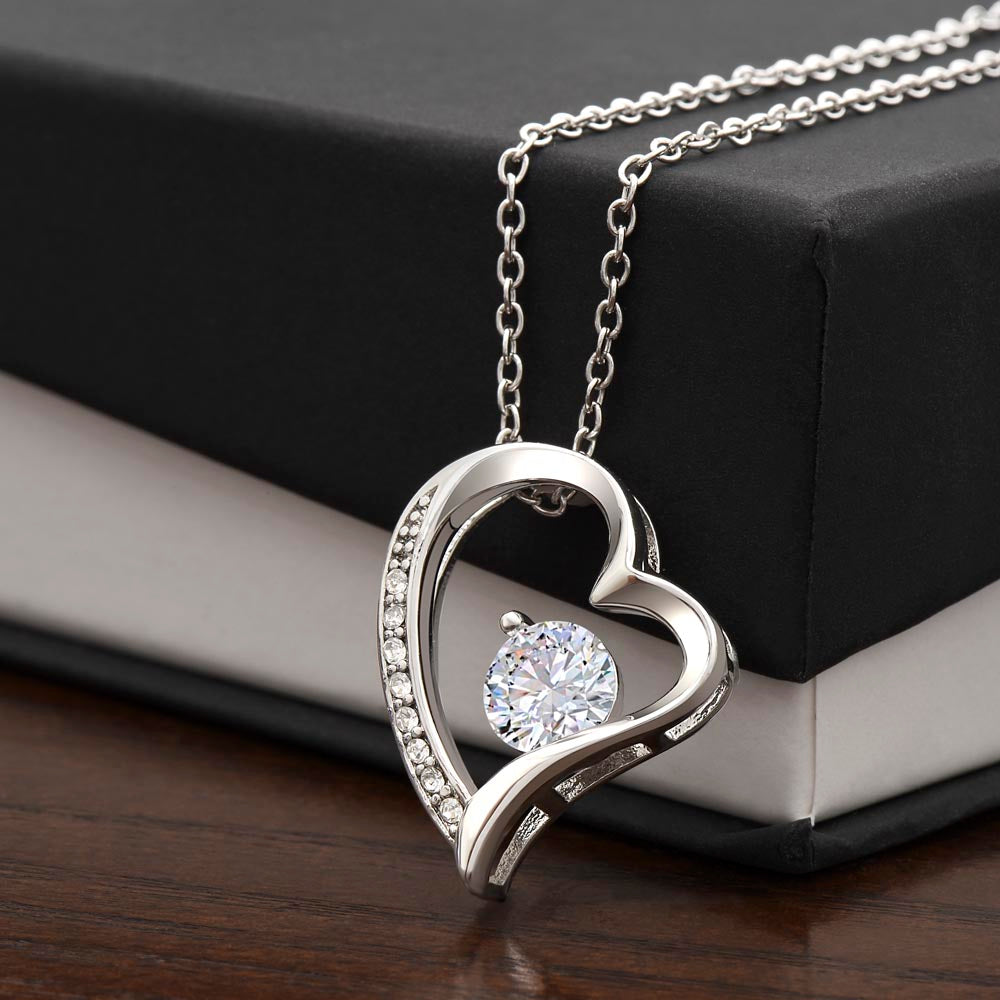 To My Beautiful Granddaughter - Love U To The Moon & Back - Forever Love Necklace