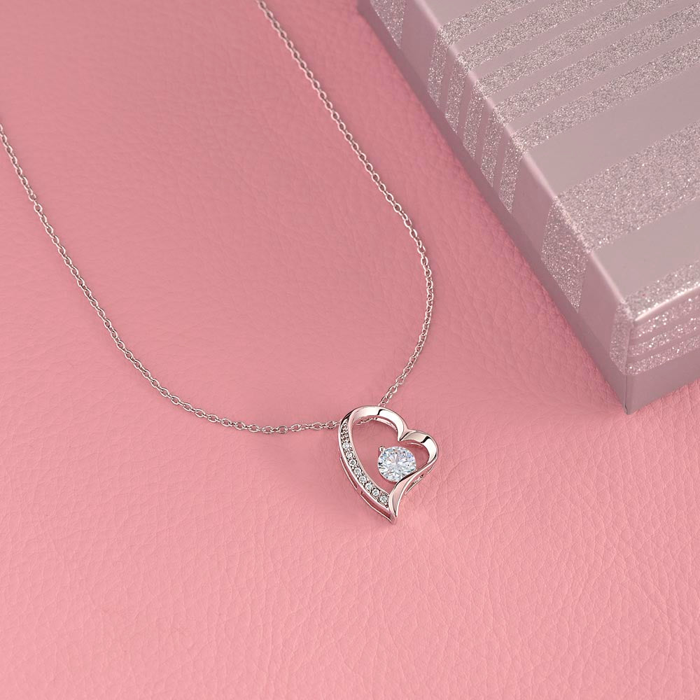 To My Beautiful Daughter Necklace from Mom or Dad | Special Gift for Daughter from Mom or Dad, Forever Love Necklace