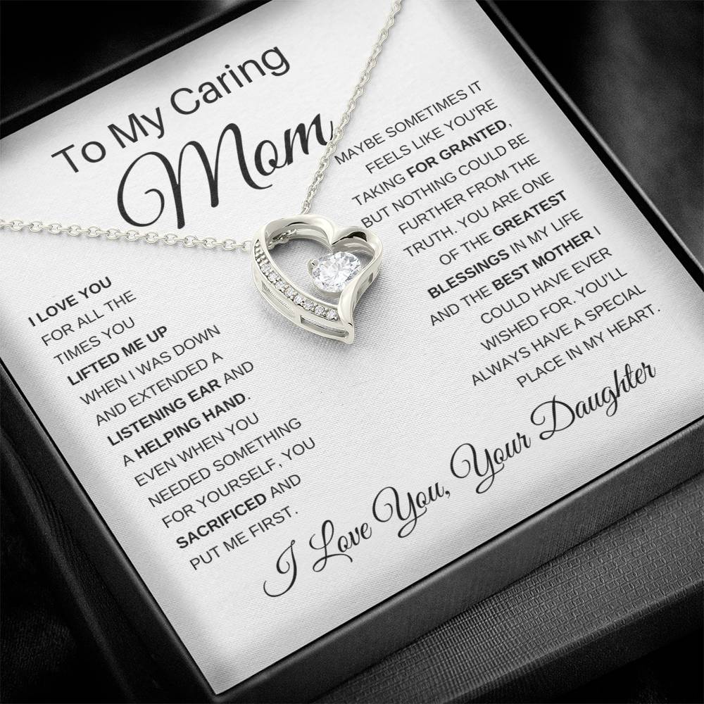 To My Mom - No Way I Can Repay You For All You've Done - Love From Daughter to Mother Forever Love Necklace