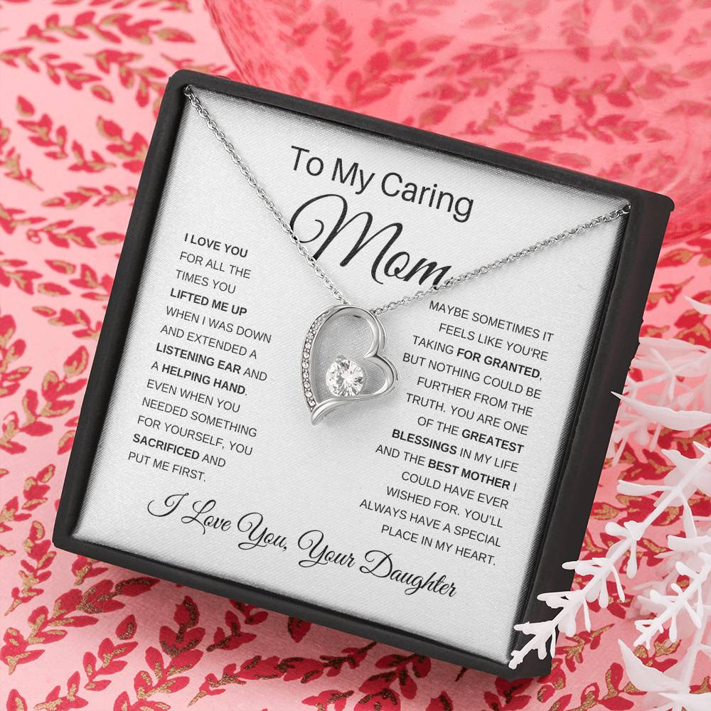 To My Mom - No Way I Can Repay You For All You've Done - Love From Daughter to Mother Forever Love Necklace