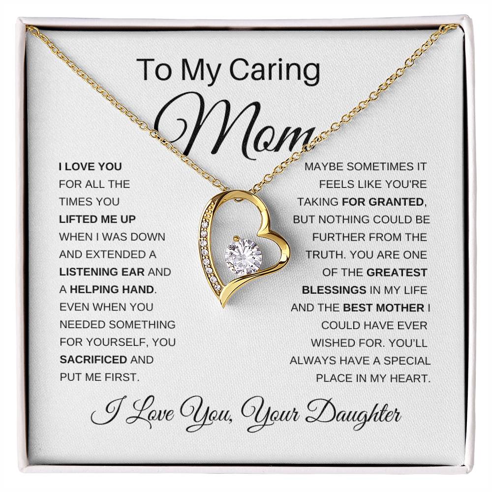 To My Mom - No Way I Can Repay You For All You've Done - Love From Daughter to Mother Forever Love Necklace