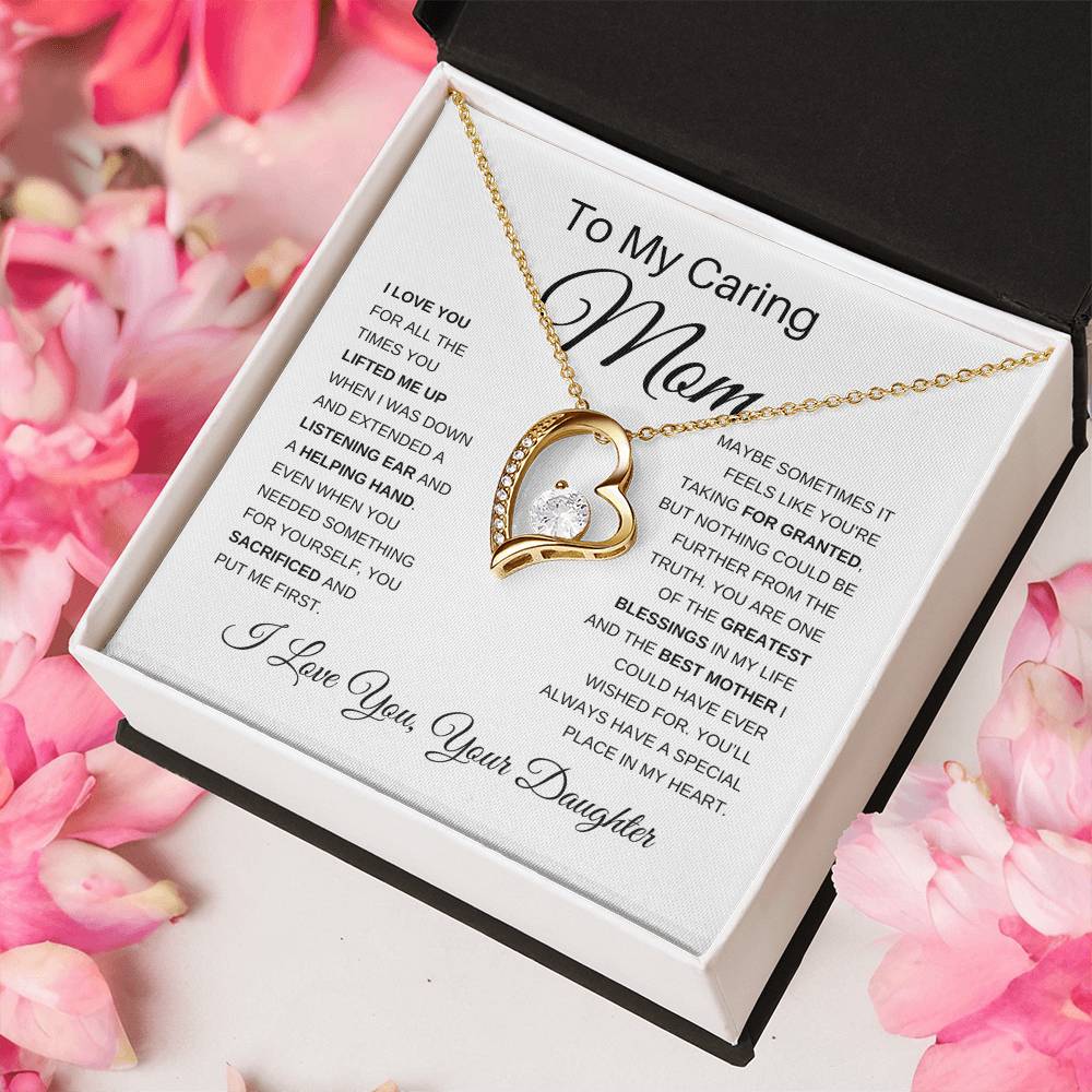 To My Mom - No Way I Can Repay You For All You've Done - Love From Daughter to Mother Forever Love Necklace