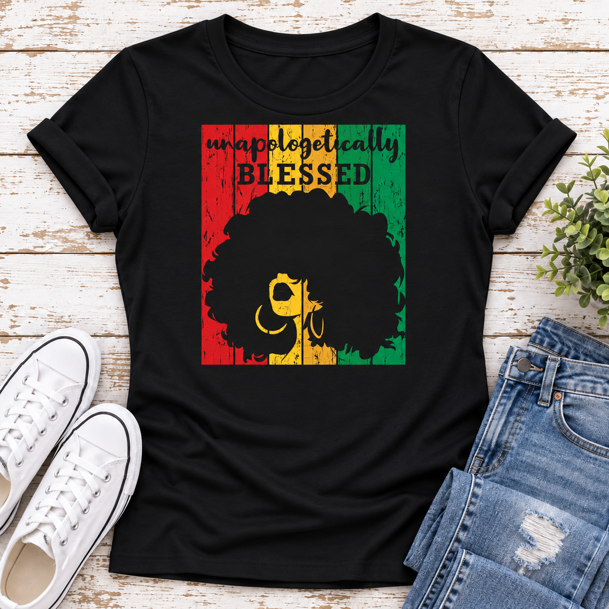 Unapologetically Blessed Ladies Fit T-Shirt