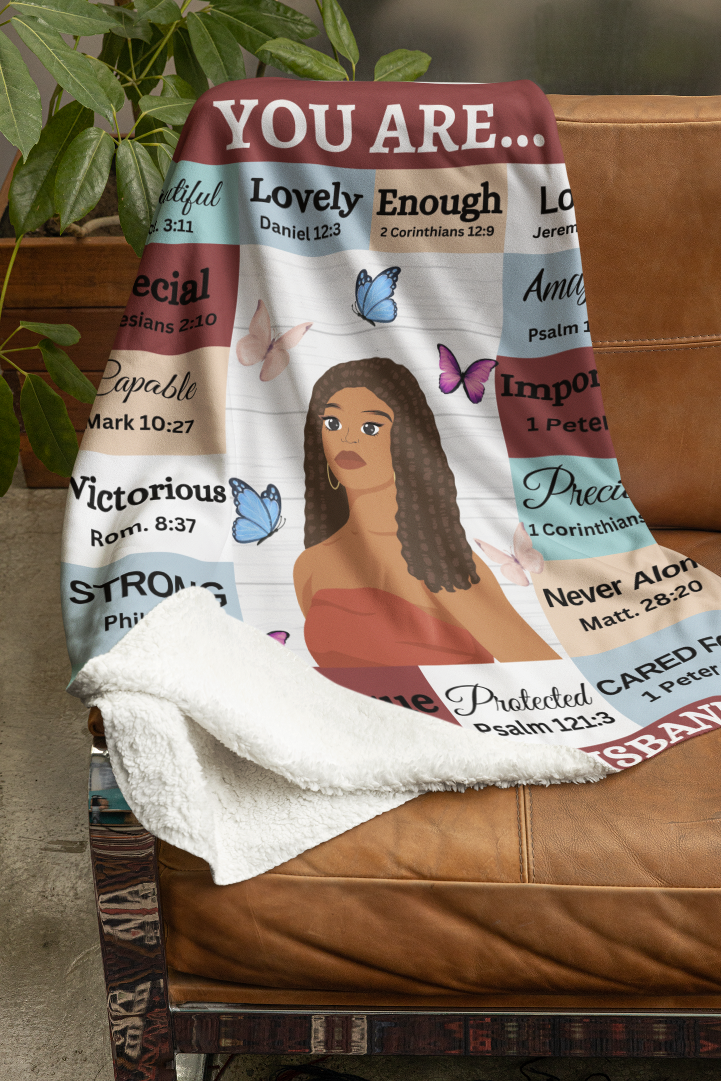 Blanket with Message - Gift for Wife - Cozy Plush Fleece Blanket - 50x60