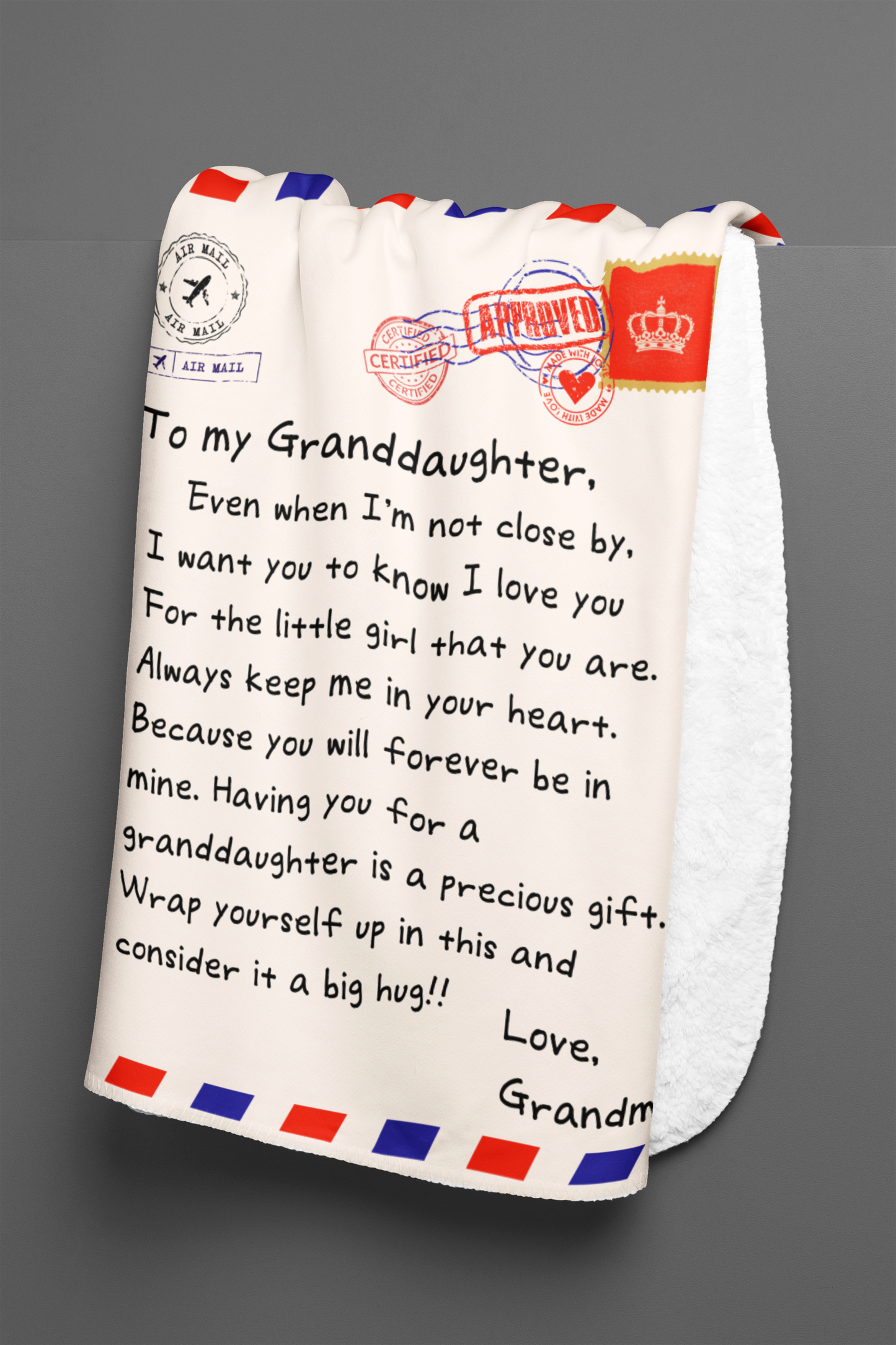 To My Granddaughter - Letter Blanket Gift - Sweet Message to My Granddaughter For A Lifetime - Love Grandma