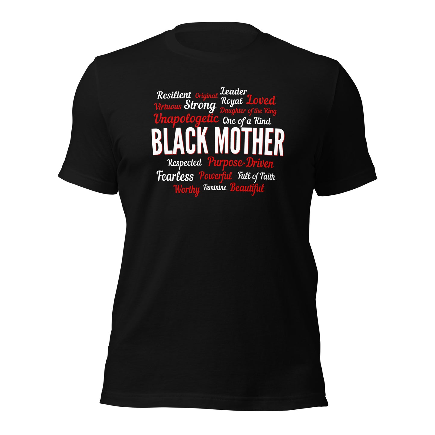 Cute & Trendy Unisex Powerful BLACK MOTHER Slim Fit t-shirt